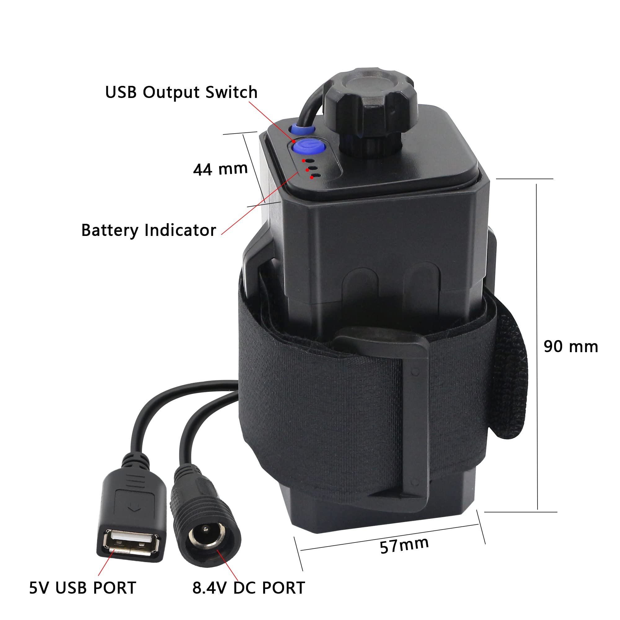 Amazon.com: PNGKNYOCN 8.4V Battery Pack Housing, with DC and USB